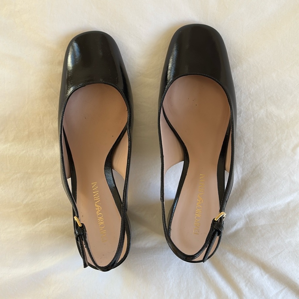 Emporio Armani sling back heels